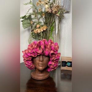 Crochet ruffled hat